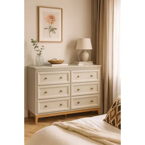 Wizualizacja wnętrza z kaszmirową komodą Lunvior 5X