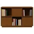 Zdjęcie produktu Drewniany niski regał na książki miodowy brąz - Sorik 3X.