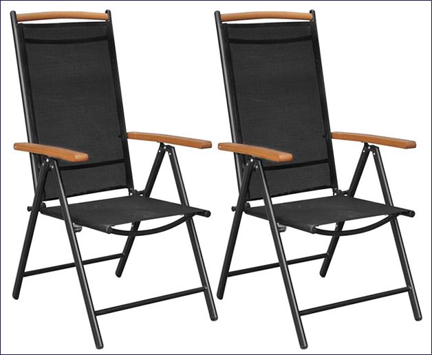 2 składane krzesła ogrodowe aluminiowe Amareto