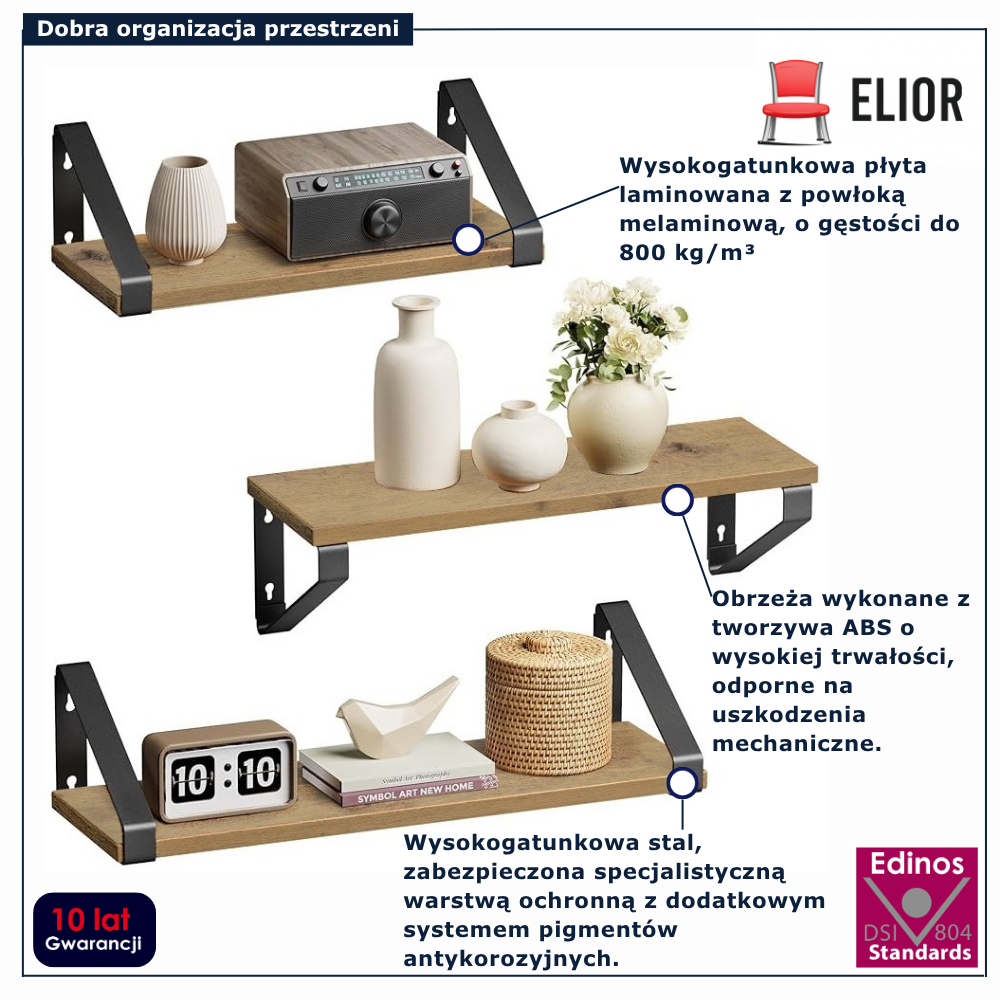 Półki wiszące Tocador 5X