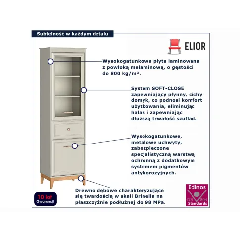 Slupek z witryna Lunvior 8X