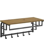 Półka ścienna z wieszakami na ubrania dąb artisan - Tocador 6X w sklepie Edinos.pl