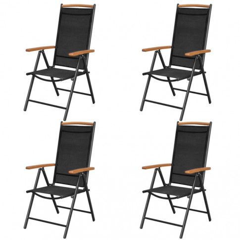 Zdjęcie komplet 4 krzeseł ogrodowych składanych Amareto - sklep Edinos.pl