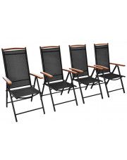 Komplet ogrodowych krzeseł składanych Amareto 4 szt w sklepie Edinos.pl