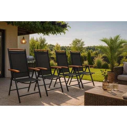 Szczegółowe zdjęcie nr 11 produktu Komplet ogrodowych krzeseł składanych Krono 4 szt