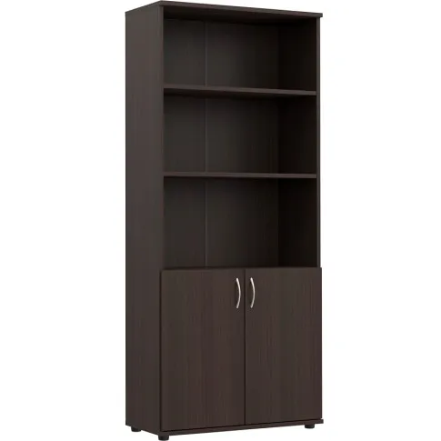 Fotografia Klasyczny regał na książki, biblioteczka wenge - Madix z kategorii Regały