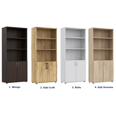 Szczegółowe zdjęcie nr 5 produktu Klasyczny regał na książki, biblioteczka wenge - Madix