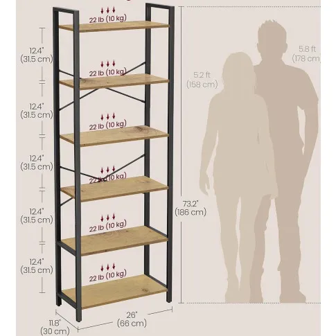 Wymiary regału na książki Tocador 10X