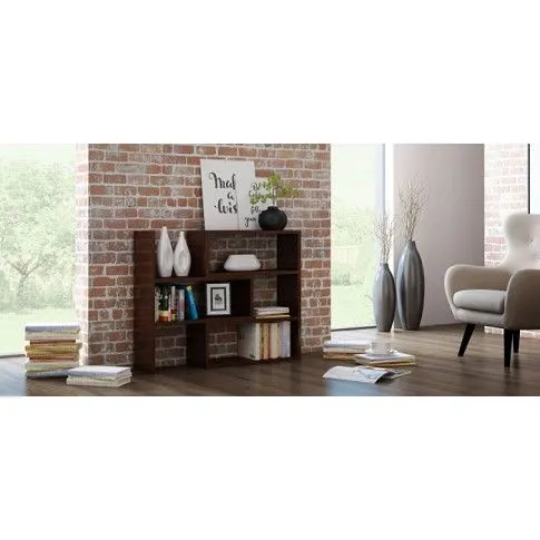 Szczegółowe zdjęcie nr 4 produktu Niski regał na książki wenge - Inglis 2X