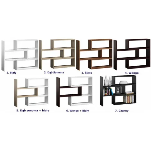 Szczegółowe zdjęcie nr 5 produktu Niski regał na książki wenge - Inglis 2X