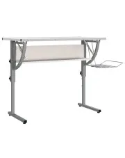 Biało-szare metalowe biurko kreślarskie podnoszone - Guveri w sklepie Edinos.pl