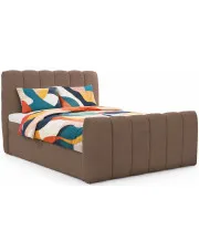 Brązowe łóżko kontynentalne chmurka - Cloud w sklepie Edinos.pl