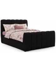 Czarne nowoczesne łóżko chmurka z pojemnikiem 5 rozmiarów - Cloud w sklepie Edinos.pl