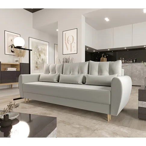 Zdjęcie beżowa rozkładana sofa z funkcją spania Sinsiew 3X | Edinos.pl