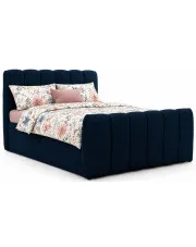 Granatowe nowoczesne łóżko kontynentalne 5 rozmiarów - Cloud w sklepie Edinos.pl