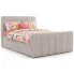Szarobeżowe nowoczesne łózko kontynentalne - Cloud