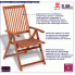 Fotografia Składane drewniane krzesła ogrodowe Pasadena 2 szt z kategorii Krzesła i fotele balkonowe