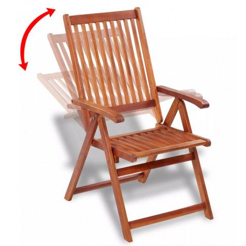 Szczegółowe zdjęcie nr 7 produktu Składane drewniane krzesła ogrodowe Pasadena 2 szt