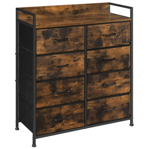 Zdjęcie produktu Industrialna komoda z 8 szufladami rustykalny brąz - Lea.