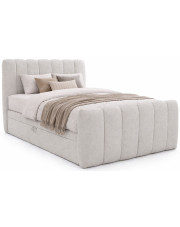 Szare nowoczesne łóżko tapicerowane - Cloud w sklepie Edinos.pl