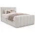 Szare nowoczesne łóżko tapicerowane - Cloud