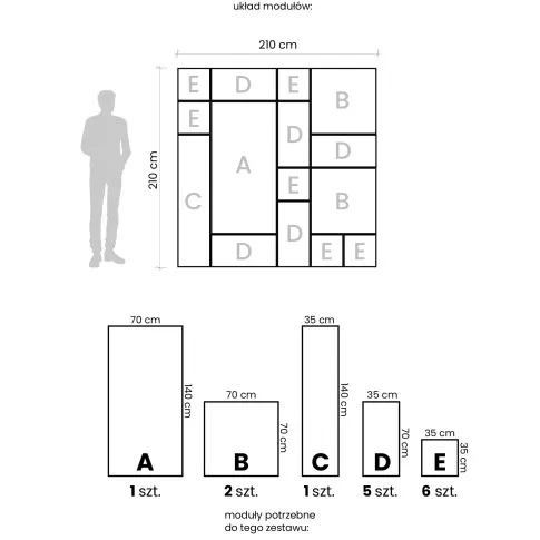 układ luster  Jazmi 14X