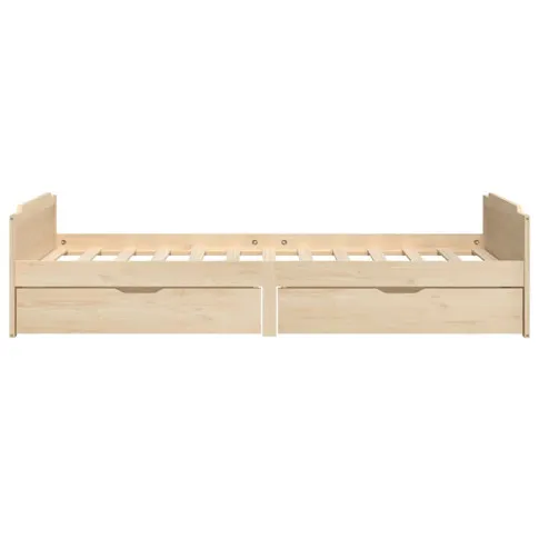 Szczegółowe zdjęcie nr 6 produktu Sosnowe pojedyncze łóżko z szufladami 90x200 - Kamos