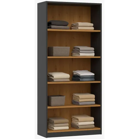 Zdjęcie produktu Otwarty regał na ubrania antracyt + dąb artisan - Fawios 4X.