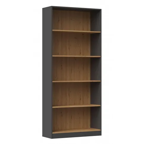 Fotografia Otwarty regał na ubrania antracyt + dąb artisan - Fawios 4X z kategorii Meble na ubrania