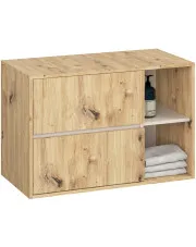 Szafka pod umywalkę z szufladami 90 cm dąb artisan + kaszmir - Hosti w sklepie Edinos.pl