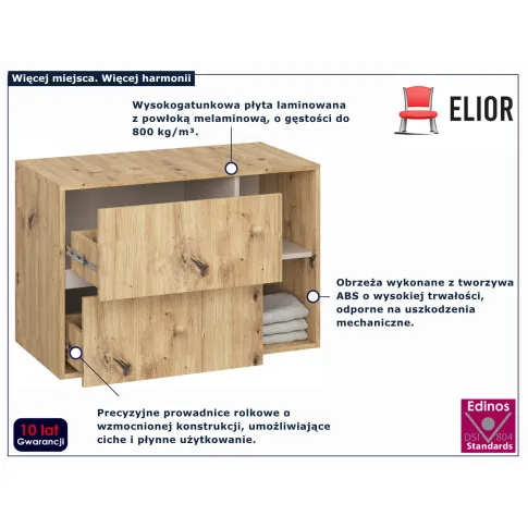 nowoczesna szafka łazienkowa z szufladami