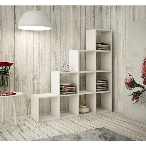 Szczegółowe zdjęcie nr 4 produktu Biały regał na książki, biblioteczka - Cesaro 5X