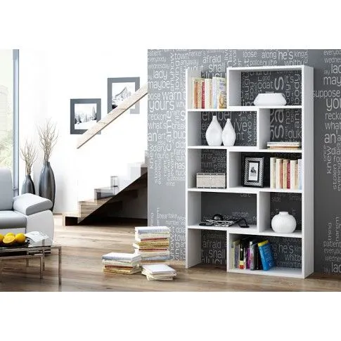 Szczegółowe zdjęcie nr 4 produktu Biały rozsuwany regał na książki - Inglis 3X