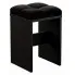 Czarny taboret welurowym siedziskiem - Zendi
