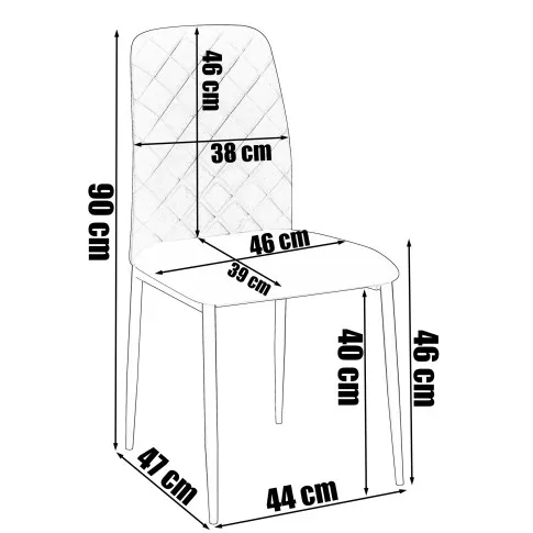 wymiary krzesła Finlo 3X