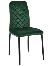 Welurowe ciemnozielone krzesło - Finlo 3X w sklepie Edinos.pl