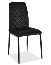 Czarne krzesło tapicerowane - Finlo 3X w sklepie Edinos.pl