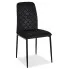 Czarne krzesło tapicerowane - Finlo 3X