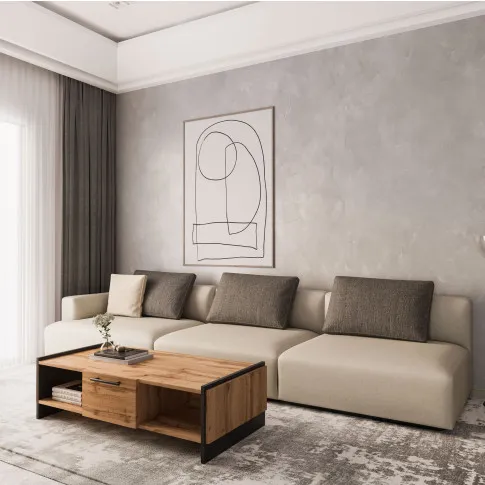 Wnętrze z wykorzystaniem prostokątnej ławy Fellia 5X