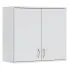 Dwudrzwiowa biała nadstawka na szafę - Gino