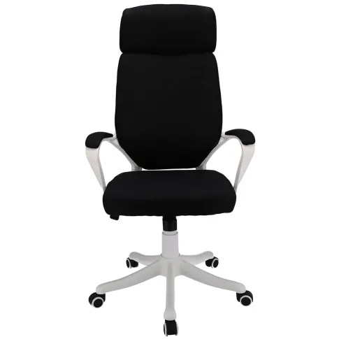 Szczegółowe zdjęcie nr 8 produktu Czarny fotel dziecięcy młodzieżowy do biurka - Wiopa