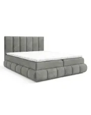 Ciemnoszare łóżko kontynentalne 5 rozmiarów - Soressa 3X  w sklepie Edinos.pl