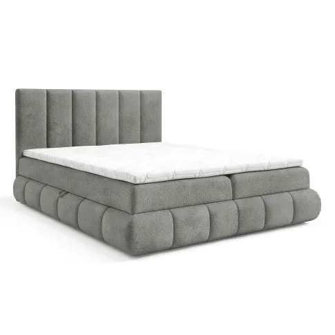 Ciemnoszare łóżko z pojemnikiem Soressa 3X