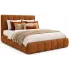 Łóżko kontynentalne w kolorze koniaku 5 rozmiarów - Soressa 3X 