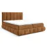 Łóżko kontynentalne w kolorze koniaku 5 rozmiarów - Soressa 3X 
