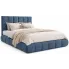 Niebieskie łóżko kontynentalne Soressa 3X