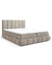 Szare nowoczesne łóżko pikowane 5 rozmiarów - Soressa 3X  w sklepie Edinos.pl