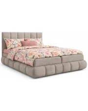 Szare nowoczesne łóżko pikowane 5 rozmiarów - Soressa 3X  w sklepie Edinos.pl