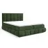 Zielone pikowane łóżko kontynentalne 5 rozmiarów - Soressa 3X 