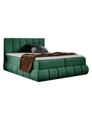 Ciemnozielone łóżko kontynentalne 5 rozmiarów - Soressa 4X  w sklepie Edinos.pl